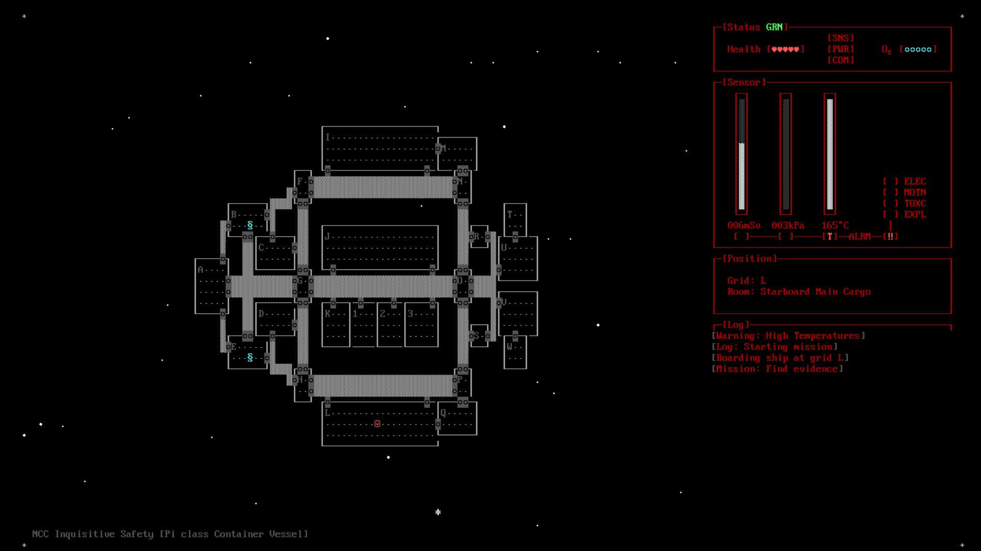 A screenshot of Cayenne MacKormik showing a ship layout and HUD.